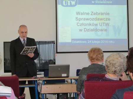 Walne... sprawozdanie z dziaa Zarzdu za rok 2013 przedstawil prezes Jerzy Giezek